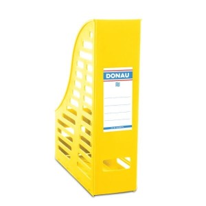 Pojemnik na czasopisma/katalogi plastikowy składany ażurowy 85x315x245mm DONAU żółty /7464001PL-11/