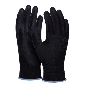 Rękawice montażowe DONAU SAFETY PU BLACK rozmiar L/9 czarne 2szt. /32031221-09/