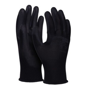 Rękawice montażowe DONAU SAFETY PU BLACK rozmiar XL/10 czarne 2szt. /32031221-10/