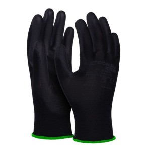 Rękawice montażowe DONAU SAFETY PU BLACK rozmiar XXL/11 czarne 2szt. /32031221-11/
