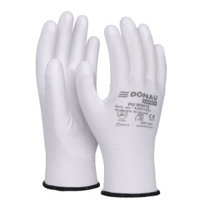 Rękawice montażowe DONAU SAFETY PU WHITE rozmiar XL/10 białe 2szt. /32031321-10/