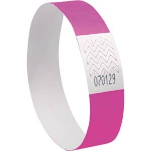 Identyfikator/opaska na rękę 256x19mm AVERY ZWECKFORM TYVEK różowa neon 500szt. /TYVPK-50/
