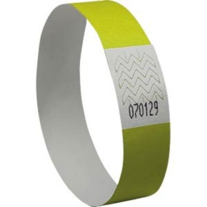 Identyfikator/opaska na rękę 256x19mm AVERY ZWECKFORM TYVEK żółta neon 500szt.  /TYVYW-50/