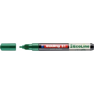 Marker olejowy okrągły 1,0-2,0mm na bazie wody EDDING e-51 ECOLINE zielony 1szt. /ED-51-004/