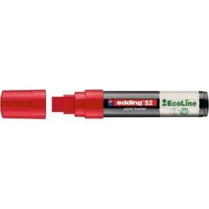Marker olejowy ścięty 4,0-15,0mm na bazie wody EDDING E-52 ECOLINE czerwony 1szt. /ED-52-002/