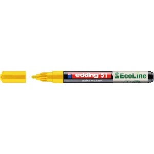 Marker olejowy okrągły 1,0-2,0mm na bazie wody EDDING e-51 ECOLINE żółty 1szt. /ED-51-005/