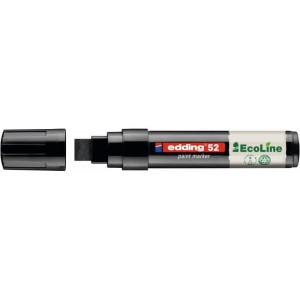 Marker olejowy ścięty 4,0-15,0mm na bazie wody EDDING e-52 ECOLINE czarny 1szt. /ED-52-001/