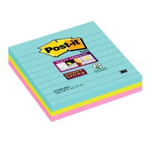 Notes samoprzylepny 101x101mm 3x70 kartek w linie paleta MIAMI 3M POST-IT SUPER STICKY 675-SS3-MIA 3szt. /3M-76308871697/