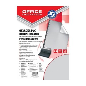 Okładka do bindowania A4 200mic OFFICE PRODUCTS szara transparentna 100szt. /20222015-10/