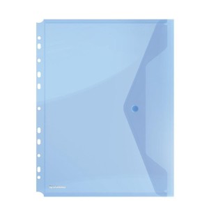 Teczka kopertowa A4 z europerforacją transparentna niebieska DONAU 1szt.  /8540001PL-10/