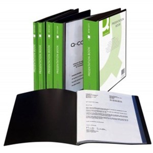 Teczka/album ofertowy A4/100 PP Q-CONNECT z kieszonką opisową czarny 1szt. /KF01271/