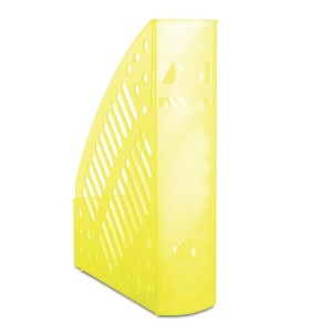 Pojemnik na czasopisma/katalogi plastikowy 70x320x240mm DONAU żółty transparentny /7462188PL-11/