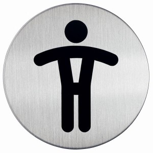 Piktogram okrągły toaleta męska DURABLE śr. 83 mm/4905 23/
