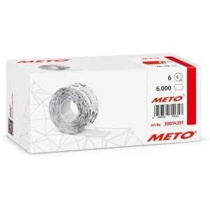 Taśma do metkownic 1-rzędowa 26x12mm falista AVERY ZWECKFORM METO czerwona trwała 100 etykiet na rolce 6szt. /M30014351/