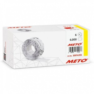 Taśma do metkownic 1-rzędowa 22x12mm falista AVERY ZWECKFORM METO czerwona trwała 100 etykiet na rolce 6szt. /M30014355/