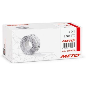 Taśma do metkownic 1-rzędowa 26x12mm falista AVERY ZWECKFORM METO biała trwała 100 etykiet na rolce 6szt.  /M30014338/