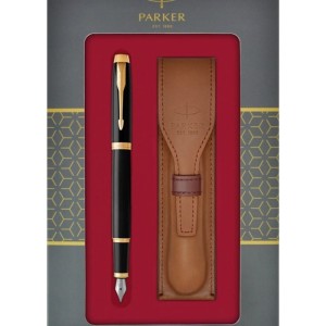 Zestaw pióro wieczne PARKER IM CORE BLK GT + etui BLR /S0822290/