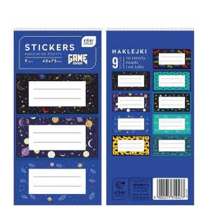 Naklejki na zeszyty INTERDRUK GAME OVER 9szt. /NAKZESBOYS/