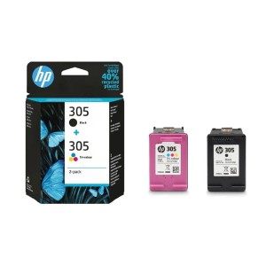 Zestaw tuszy HP 6ZD17AE 305 czarny + kolor OEM 120s+100s