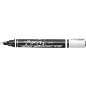 Marker kredowy ścierany na sucho okrągły 1,5-3mm RYSTOR GLASS MARKER RMG-1 biały 1szt. /463-000B/