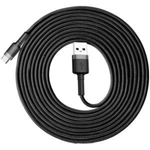 Kabel USB ze złączem USB-C BASEUS CAFULE 2A 3,0m szaro czarny 1szt. /CATKLF-UG1/