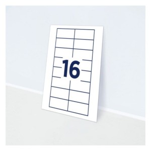 Wkłady do identyfiaktorów POLAR35 74x34mm AVERY ZWECKFORM 10 arkuszy 160 wkładów białe /DPC7434A-10/