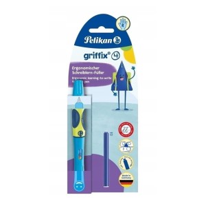 Pióro wieczne PELIKAN GRIFFIX obudowa NEON FRESH BLUE nabój niebieski blister 1szt. /0000809363/