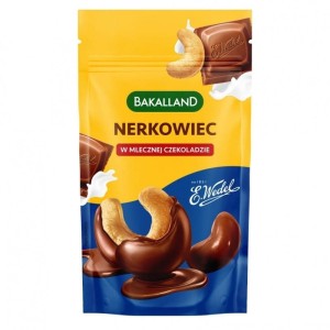 Bakalie orzechy nerkowca w mlecznej czekoladzie 75g BAKALLAND /SP-030489/