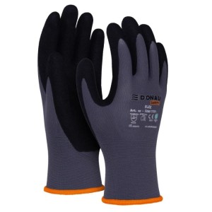 Rękawice montażowe DONAU SAFETY FLEX rozmiar S/7 szaro-czarne 2szt. /32061721-07/