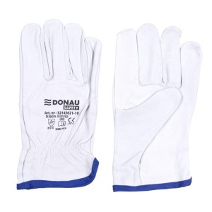 Rękawice montażowe z koziej skóry DONAU SAFETY rozmiar XL/10 białe 2szt. /32143621-10/