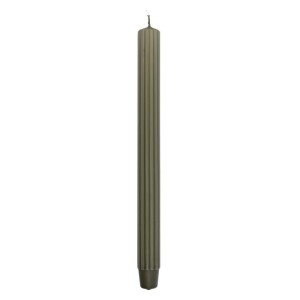 Świeca stołowa długa ryflowana 25,0 x 300,0mm DONAU HOME khaki 4szt. /45335214-50/