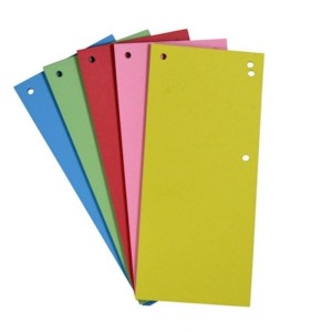 Przekładki 1/3 A4 kartonowe 100szt. bez nadruku mix kolorów IDEST