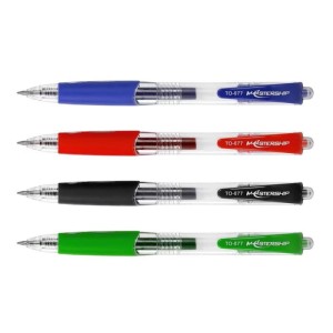 Długopis żelowy automatyczny TOMA TO-077 zielony