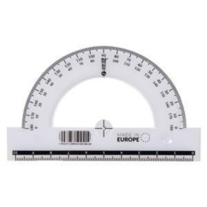 Kątomierz półkolisty z linijką 10cm/180 stopni MEMOBE PRATEL 1szt.  /MK100-00/