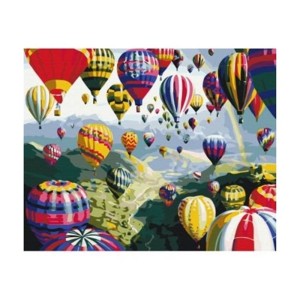 Kolorowanka/malowanie po numerach 40x50cm BRUSHME kolorowe balony w zestawie z pędzlami i farbami /BR-BS6524/