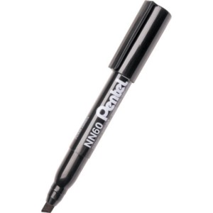 Marker permanentny ścięty 3,9-5,8mm PENTEL NN60 czarny /NN60A/