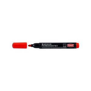 Marker permanentny okrągły 1,5mm TOMA 202 czerwony 1 szt /TO-202/