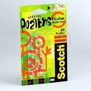 Kwadrat klejący odklejalny 17x17mm do powierzchni gładkich SCOTCH 20szt. /301717C12/