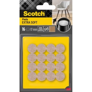 Podkładki wełniane samoprzylepne okrągłe 17mm SCOTCH beżowe 16szt. /3M-4064035051136/