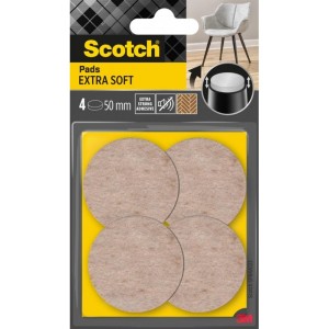 Podkładki wełniane samoprzylepne okrągłe 55mm SCOTCH beżowe 4szt. /3M-4064035051075/