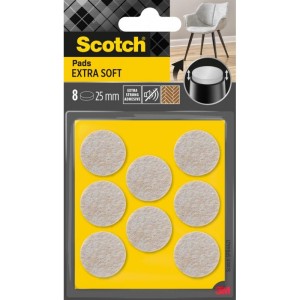 Podkładki wełniane samoprzylepne okrągłe 25mm SCOTCH beżowe 8szt. /3M-4064035051013/