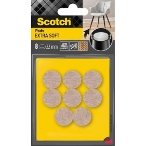 Podkładki wełniane samoprzylepne okrągłe 22mm SCOTCH beżowe 8szt. /3M-4064035051105/