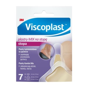 Plaster z opatrunkiem VISCOPLAST hydrokoloidowy zestaw 3 rozmiary 7szt. /3M-4054596918405/