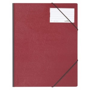Teczka z gumką na rogach A4 PP DO 50 kartek DURABLE ciemnoczerwona /2472/