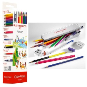 Piórnik metalowy CARAN DACHE BTS z wyposażeniem 16 elementów /CD3000-416/