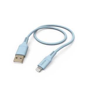 KABEL ŁADUJĄCY/DATA "FLEXIBLE", USB-A - LIGHTNING 1,5M, SILIKON, NIEBIESKI  /002015660000/