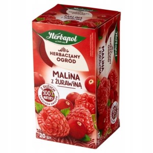 Herbata owocowa HERBAPOL HERBACIANY OGRÓD malina żurawina 20szt