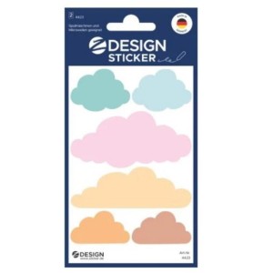 Naklejki Z-DESIGN foliowe kolorowe chmurki  AVERY ZWECKFORM 12szt. /4423/