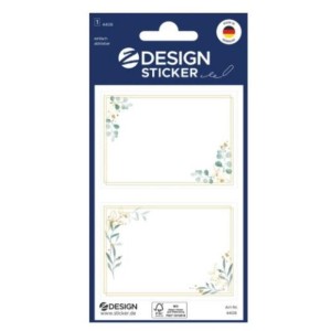Naklejki Z-DESIGN papierowe prostokątna ramka kwiatowa 70x50mm AVERY ZWECKFORM 6szt. /4408/