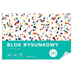 Blok rysunkowy biały A4/80g 20 kartek INTERDRUK 1szt. /BLR/